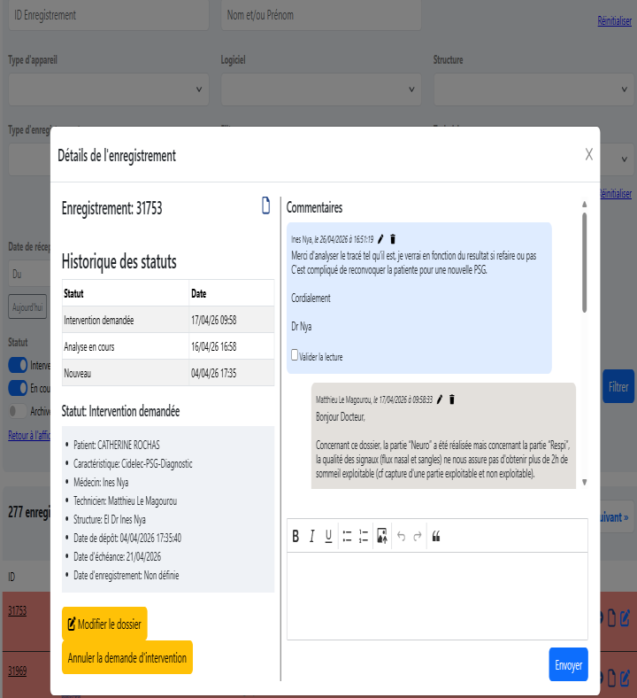 plateforme d'analyse du sommeil sécurisée